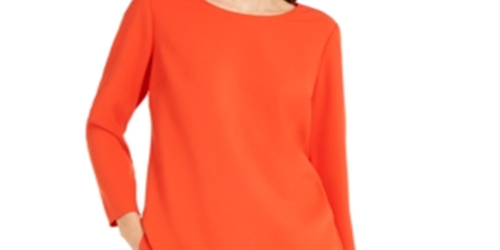 Túnica assimétrica feminina Alfani vermelha tamanho médio