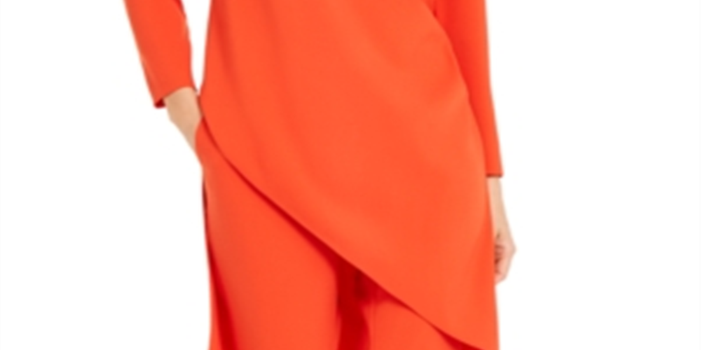 Túnica assimétrica feminina Alfani vermelha tamanho médio