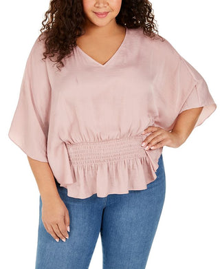 Blusa Alfani Plus Size Feminina Rosa Tamanho 1X