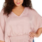Blusa Alfani Plus Size Feminina Rosa Tamanho 1X