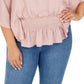 Blusa Alfani Plus Size Feminina Rosa Tamanho 1X