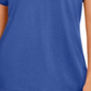 Camiseta feminina Karen Scott Keyhole Azul Tamanho Médio