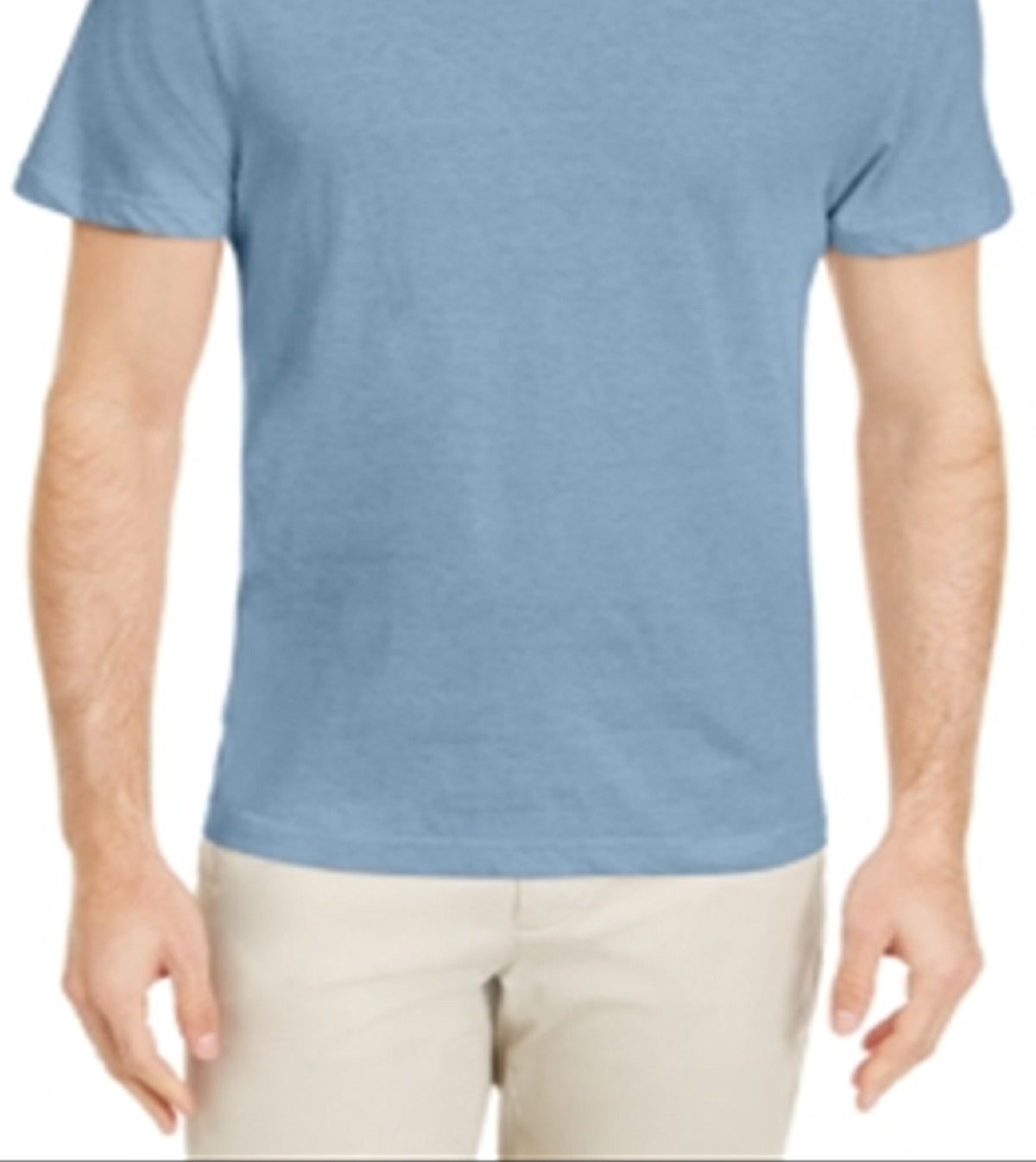 Camiseta masculina de algodão com gola redonda Alfani, azul, tamanho pequeno