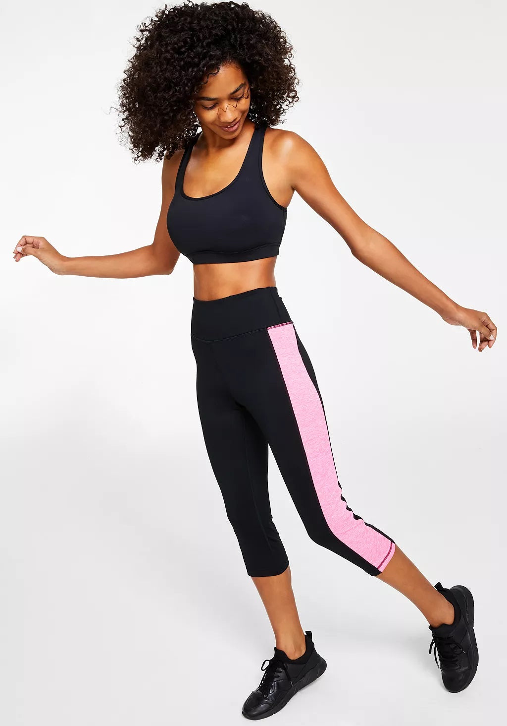 ID Ideology Leggings Cropped Colorblocked Essentials Feminina Rosa Tamanho X-G