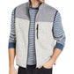 Colete de lã colorblock masculino Club Room cinza tamanho XX-G