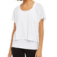 Camiseta feminina ID Ideology Fitness Workout, branca, tamanho XX-G