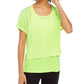 Camiseta feminina estampada ID Ideology Burnout em camadas, amarela, tamanho P