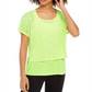 Camiseta feminina estampada ID Ideology Burnout em camadas, amarela, tamanho P