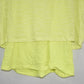 Camiseta feminina estampada ID Ideology Burnout em camadas, amarela, tamanho P