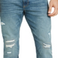 Calça jeans Knickerbocker masculina Sun + Stone, corte reto, azul, tamanho 34x32