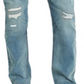 Calça jeans Knickerbocker masculina Sun + Stone, corte reto, azul, tamanho 34x32