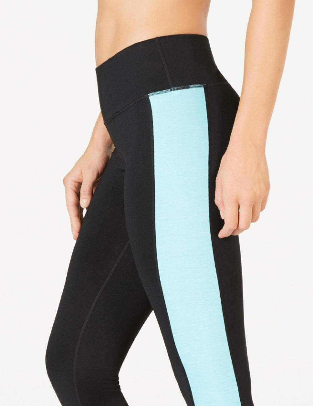 ID Ideology Leggings Cropped Colorblocked Essentials Femininas Pretas Tamanho X-S