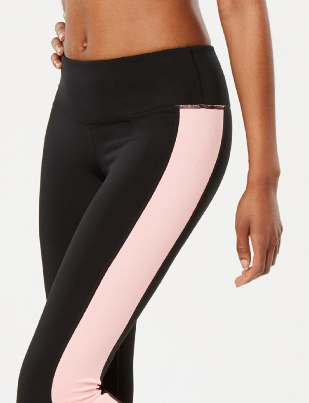 ID Ideology Leggings Cropped Colorblocked Essentials Femininas Pretas Tamanho Grande