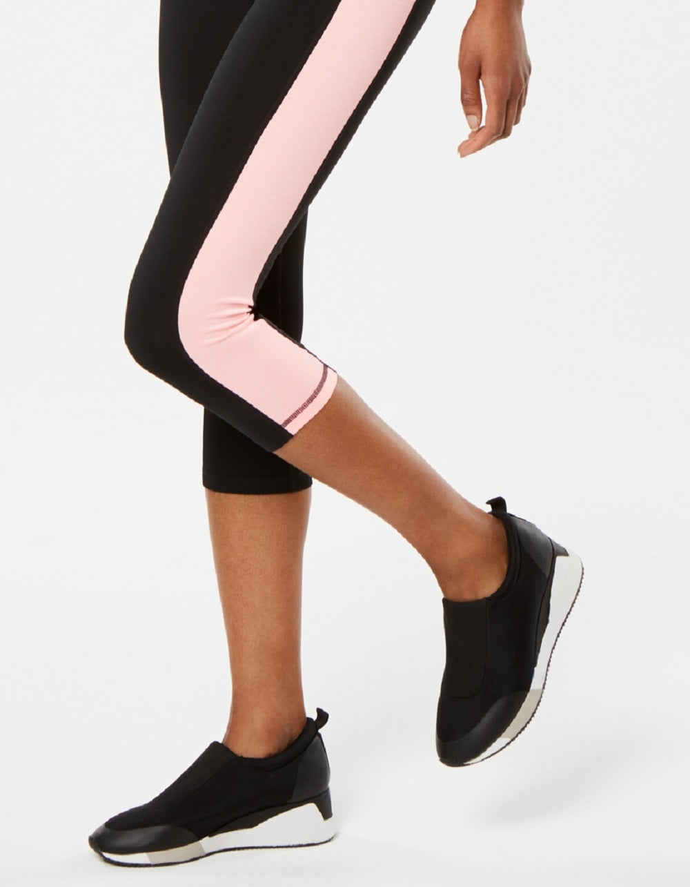 ID Ideology Leggings Cropped Colorblocked Essentials Femininas Pretas Tamanho Grande