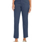 Calça Chino Feminina Estilo &amp; Co Reta Azul Tamanho 10