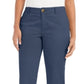 Calça Chino Feminina Estilo &amp; Co Reta Azul Tamanho 10