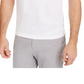 Camisa polo listrada de sarja masculina Alfani, branca, tamanho XX-G
