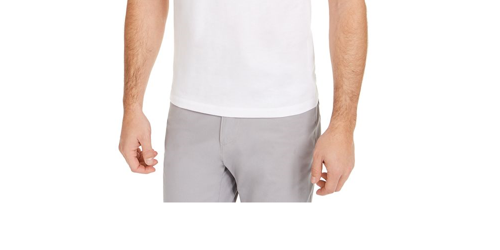 Camisa polo listrada de sarja masculina Alfani, branca, tamanho XX-G