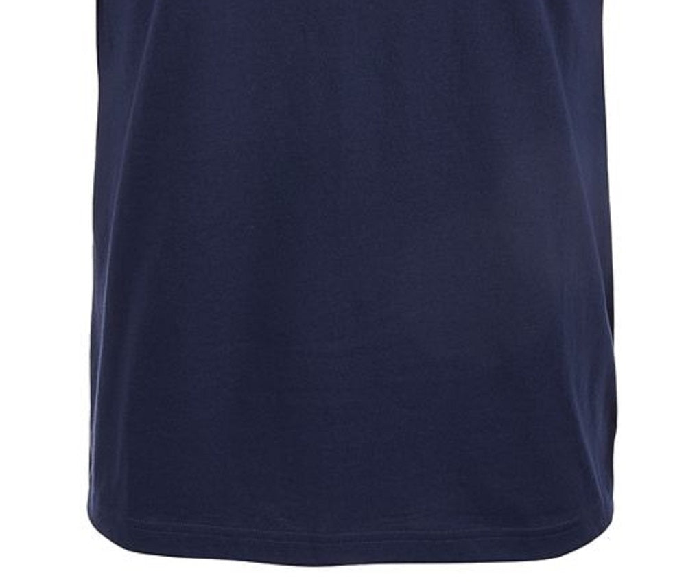 Camiseta masculina listrada Sun + Stone, azul, tamanho pequeno