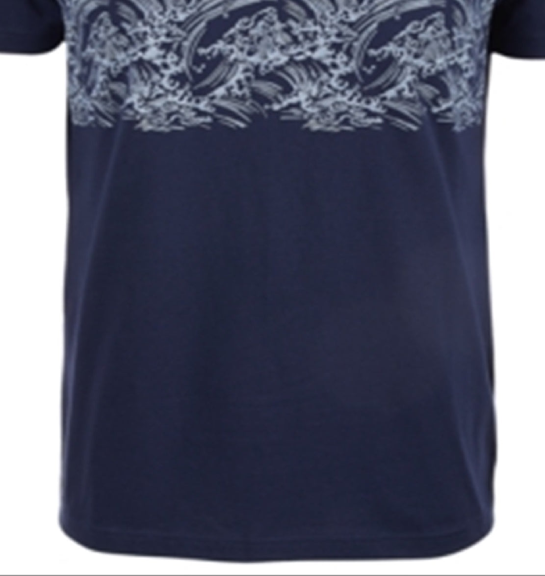 Camiseta masculina listrada Sun + Stone, azul, tamanho grande