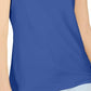 Regata feminina Karen Scott com ferragens Keyhole azul, tamanho X-S