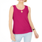 Regata feminina Karen Scott Keyhole Hardware rosa tamanho grande