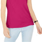 Regata feminina Karen Scott Keyhole Hardware rosa tamanho grande