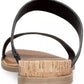 Sandálias femininas Sun + Stone Easten Slide pretas tamanho 7 M