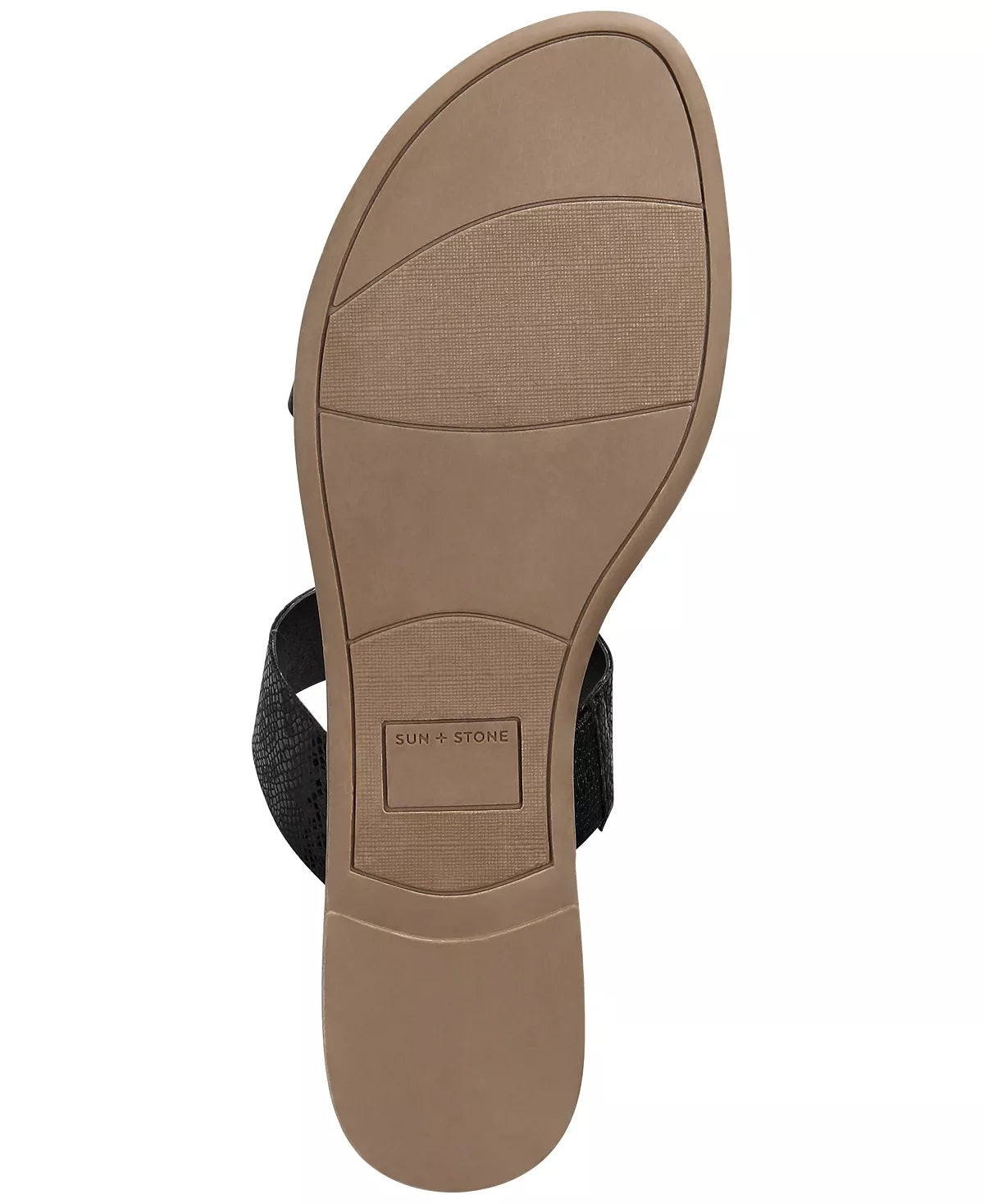 Sandálias femininas Sun + Stone Easten Slide pretas tamanho 7 M