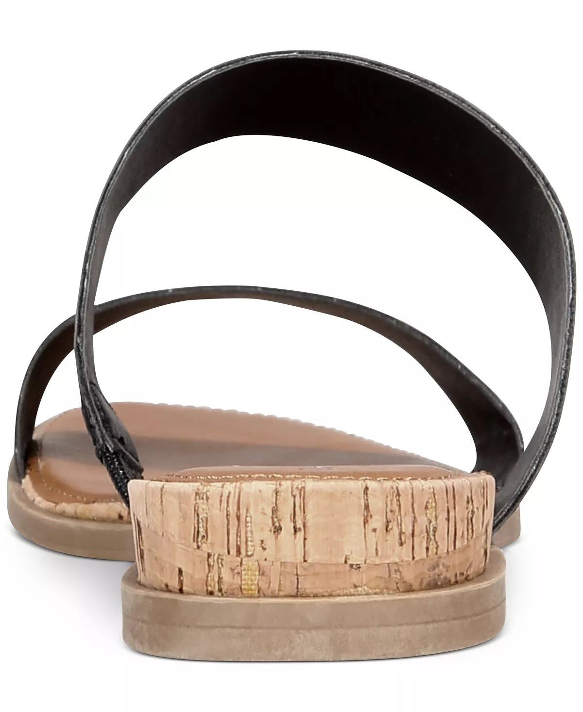 Sandálias femininas Sun + Stone Easten Slide pretas tamanho 7,5 M