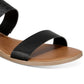 Sandálias femininas Sun + Stone Easten Slide pretas tamanho 8 M