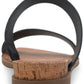Sandálias femininas Sun + Stone Easten Slide, pretas, tamanho 8,5 M