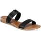 Sandálias femininas Sun + Stone Easten Slide pretas tamanho 9,5M