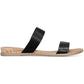 Sandálias femininas Sun + Stone Easten Slide pretas tamanho 9,5M