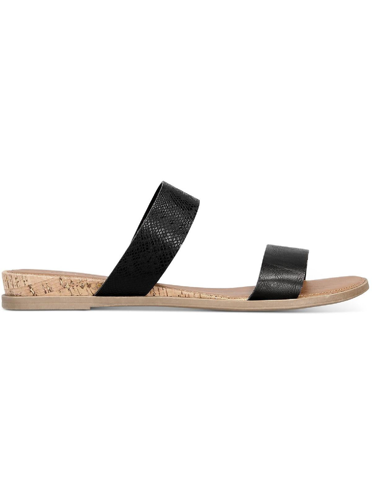 Sandálias femininas Sun + Stone Easten Slide pretas tamanho 9,5M