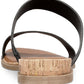 Sandálias femininas Sun + Stone Easten Slide pretas tamanho 9,5M