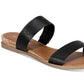 Sandálias femininas Sun + Stone Easten Slide pretas tamanho 10 M