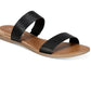 Sandálias femininas Sun + Stone Easten Slide pretas tamanho 11 M