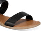 Sandálias femininas Sun + Stone Easten Slide pretas tamanho 11 M