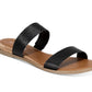 Sandálias femininas Sun + Stone Easten Slide, pretas, tamanho 12 M