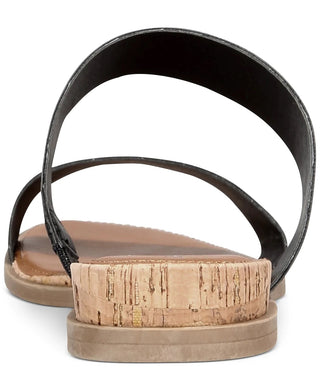 Sandálias femininas Sun + Stone Easten Slide, pretas, tamanho 12 M