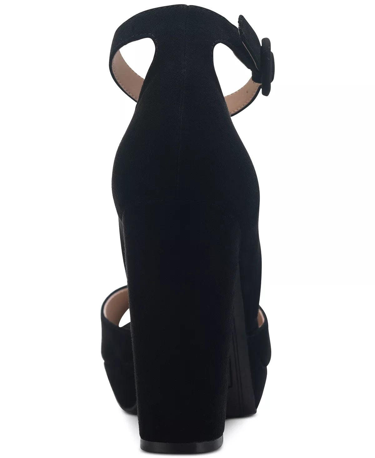 Sandálias plataforma femininas Sun + Stone Reeta Block Heel pretas tamanho 8 M