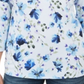 Karen Scott Blusa Henley Feminina Estampa Floral Azul Tamanho Pequeno Pequeno