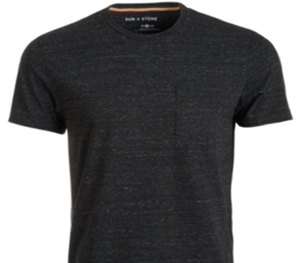 Camiseta masculina Sun + Stone Nep Crew preta tamanho XX-G