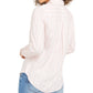 Camisa listrada feminina Style &amp; Co com um bolso, rosa, tamanho médio
