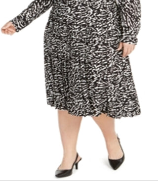 Vestido-camisa estampado feminino Alfani, branco, tamanho pequeno e pequeno