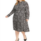 Vestido-camisa estampado feminino Alfani, branco, tamanho 14W