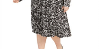 Vestido-camisa estampado feminino Alfani, branco, tamanho 14W
