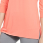 JM Collection Top feminino com alças O Ring, laranja, tamanho grande