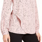 Blusa feminina Alfani com estampa abstrata e drapeada, rosa, tamanho X-S